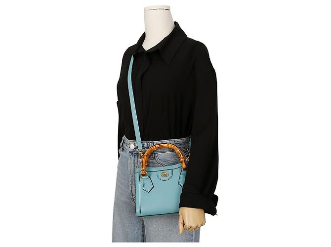 Gucci Borsa a Spalla Diana Mini Tote Verde - vista 9