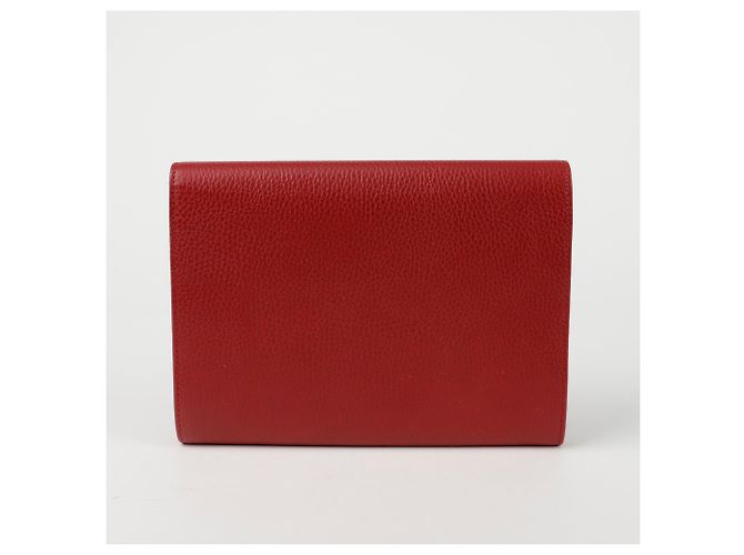 Gucci Clutch con pattina GG Marmont Rosso - vista 3