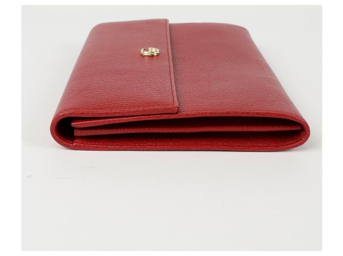 Gucci Clutch con pattina GG Marmont Rosso - vista 5