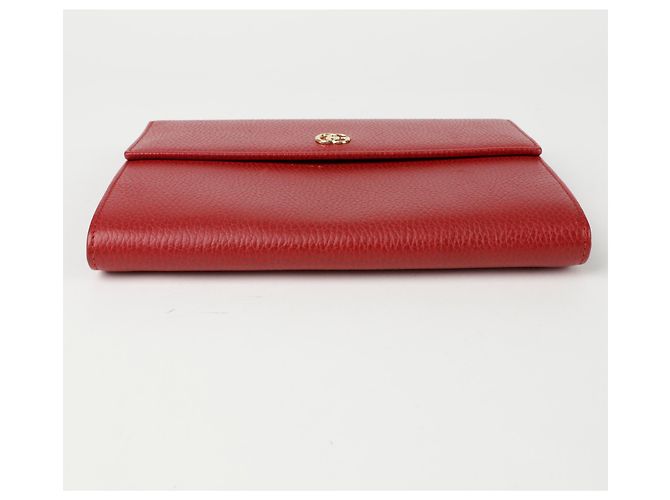 Gucci Clutch con pattina GG Marmont Rosso - vista 6