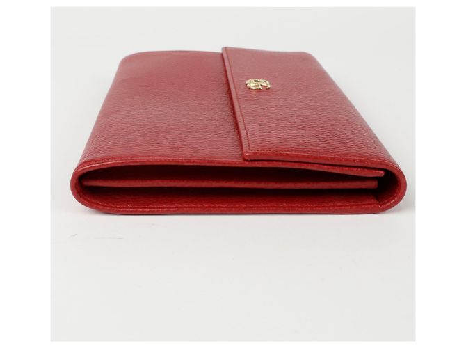 Gucci Clutch con pattina GG Marmont Rosso - vista 7
