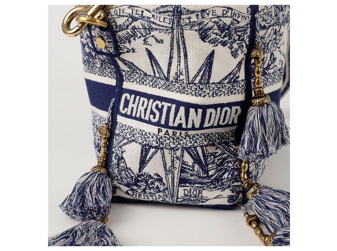Dior Borsa a Spalla Diable Bucket Blu - vista 2