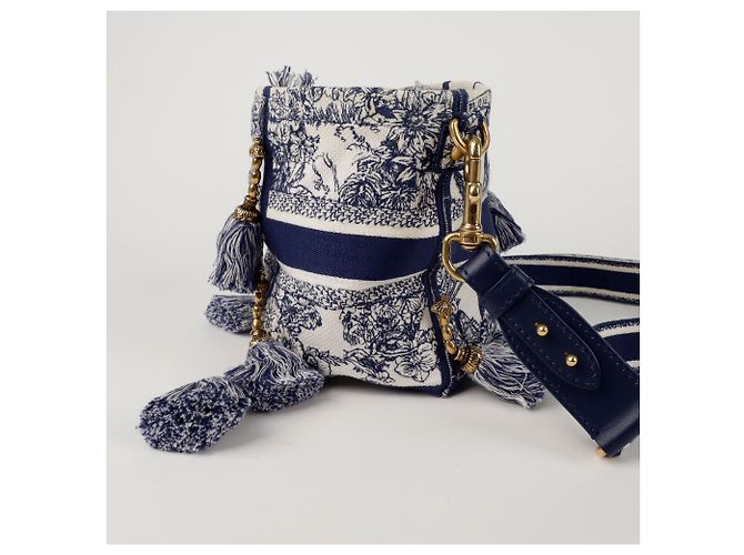 Dior Borsa a Spalla Diable Bucket Blu - vista 3