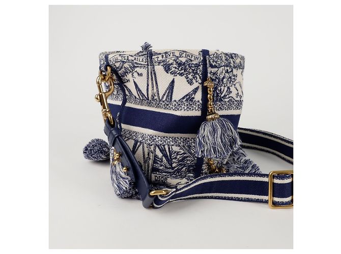 Dior Borsa a Spalla Diable Bucket Blu - vista 4