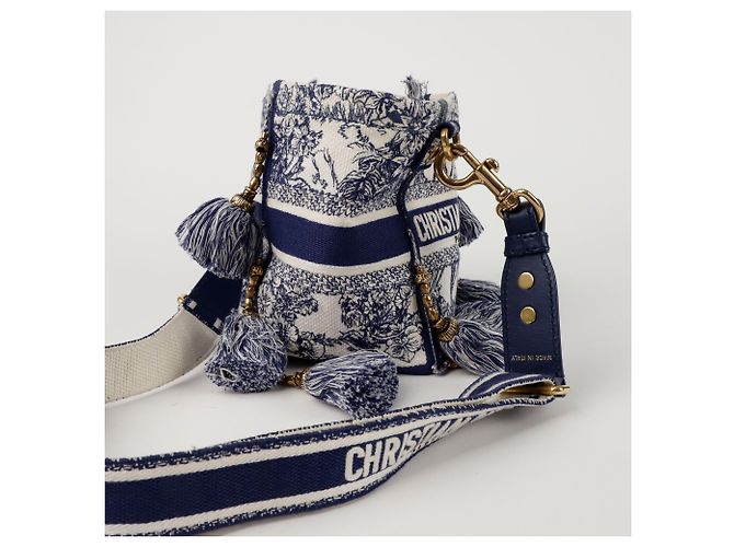 Dior Borsa a Spalla Diable Bucket Blu - vista 5