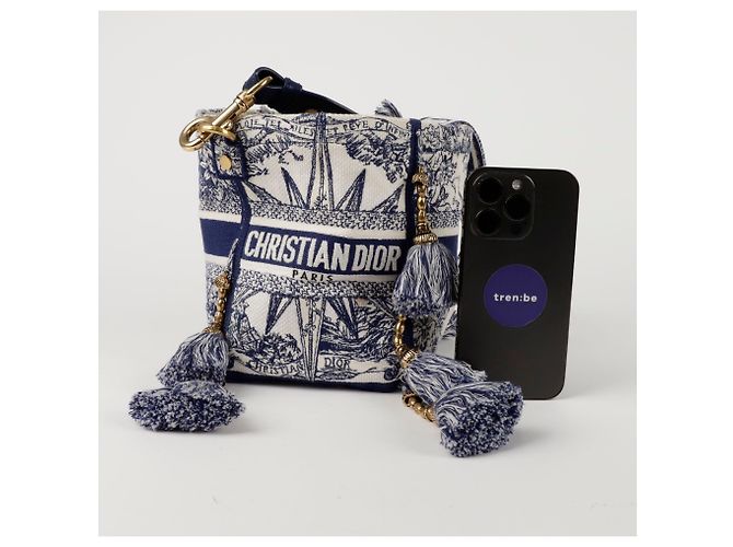 Dior Borsa a Spalla Diable Bucket Blu - vista 8