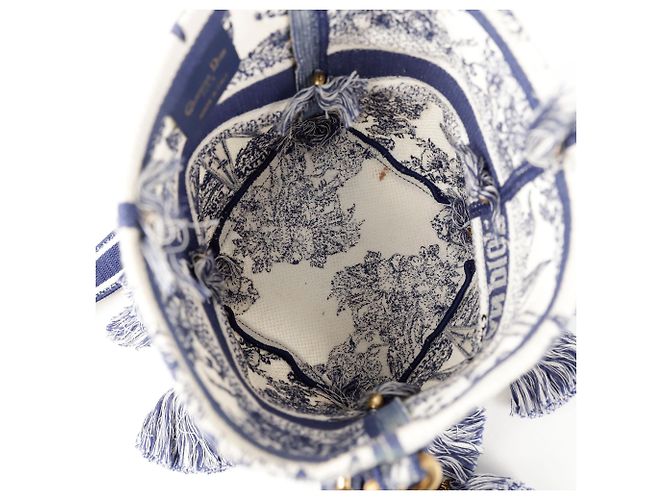 Dior Borsa a Spalla Diable Bucket Blu - vista 9
