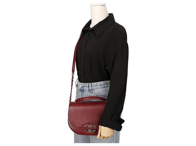 Chanel Borsa a tracolla Coco Curve Rosso - vista 12