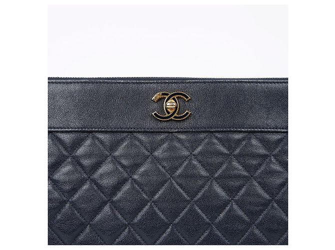 Chanel Mademoiselle Clutch Grande Blu - vista 2