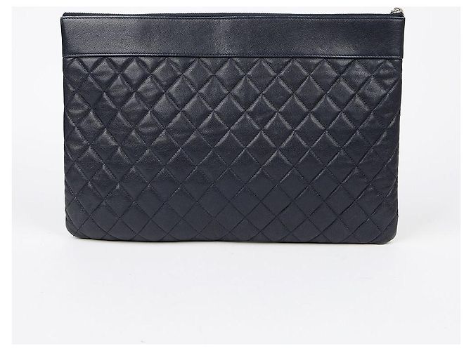 Chanel Mademoiselle Clutch Grande Blu - vista 3