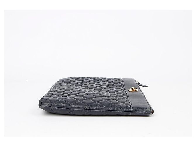 Chanel Mademoiselle Clutch Grande Blu - vista 4