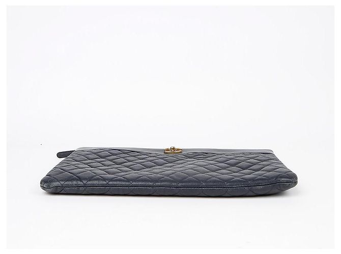 Chanel Mademoiselle Clutch Grande Blu - vista 5