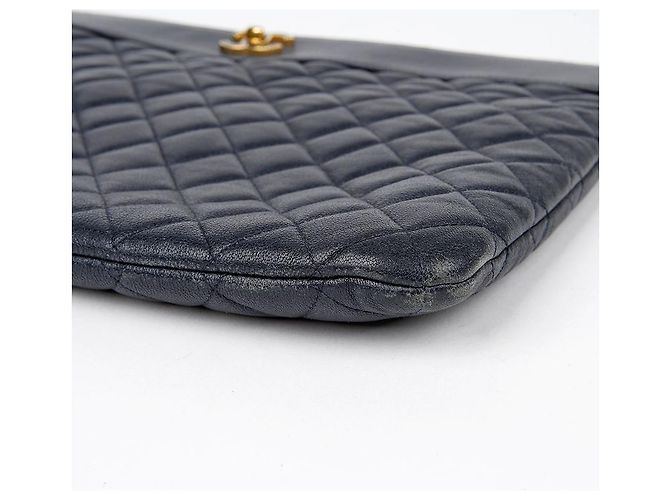 Chanel Mademoiselle Clutch Grande Blu - vista 6