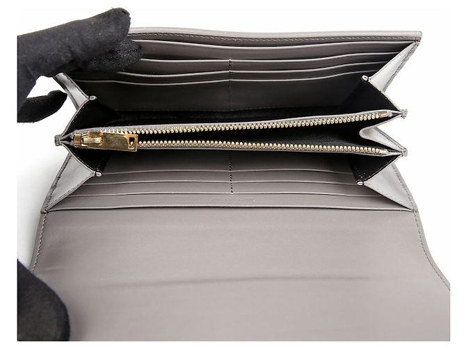 Saint Laurent Langer Geldbeutel mit Klappe Braun - Ansicht 13