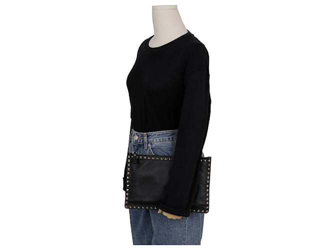 Valentino Clutch Rockstud Nero - vista 11