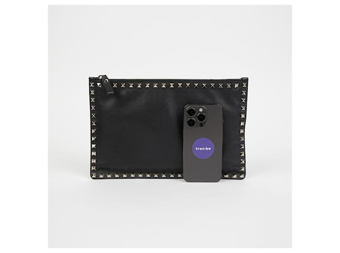 Valentino Clutch Rockstud Nero - vista 9
