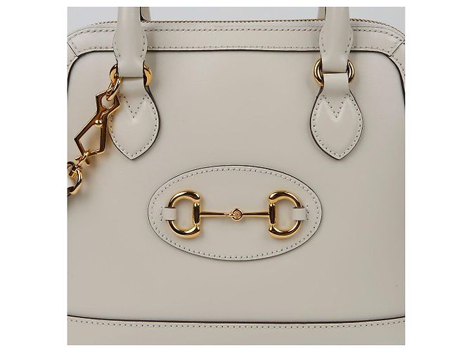 Gucci Borsa a mano Horsebit Small con manico superiore Bianco - vista 3