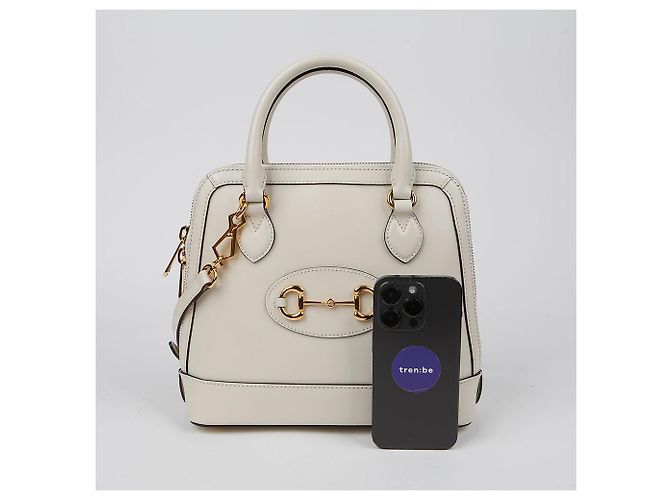Gucci Borsa a mano Horsebit Small con manico superiore Bianco - vista 8