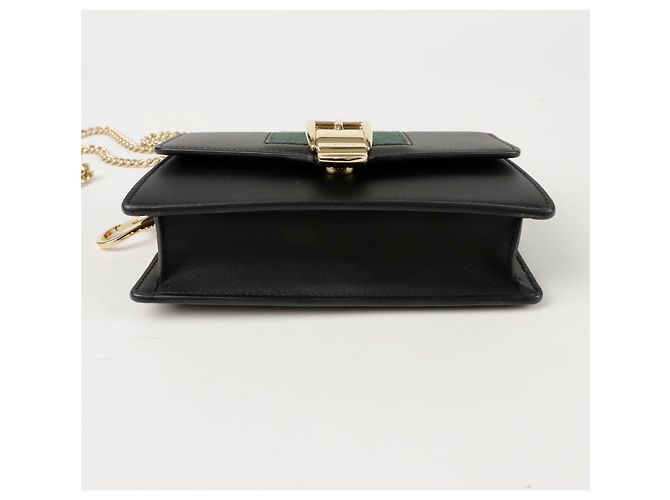 Gucci Borsa a tracolla incrociata Silvi Super Mini Chain Nero - vista 6
