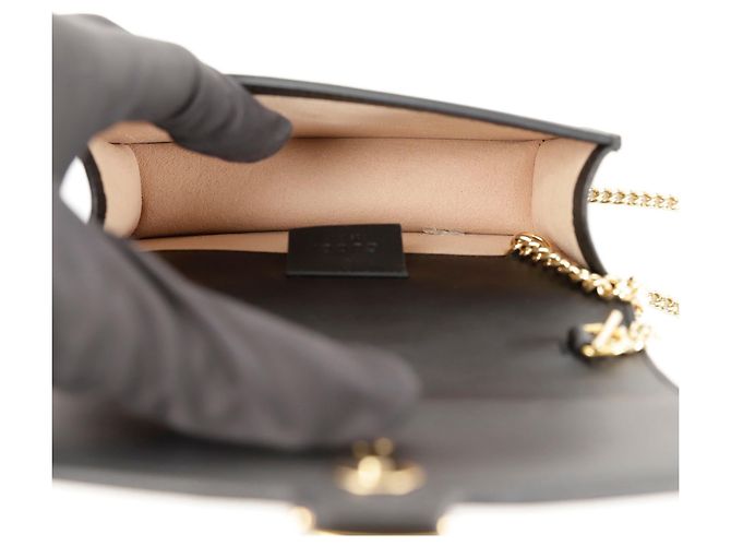 Gucci Borsa a tracolla incrociata Silvi Super Mini Chain Nero - vista 9