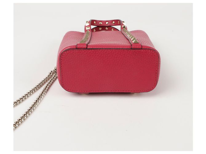 Valentino Borsa a Spalla Rockstud Chain Tote Rosa - vista 6