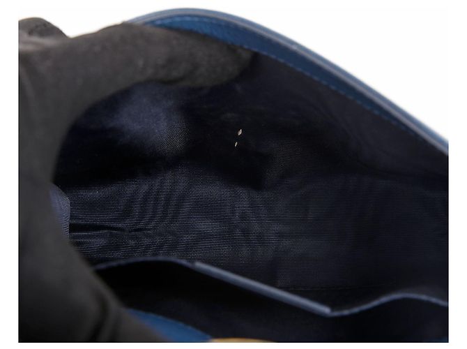Salvatore Ferragamo Borsa a tracolla incrociata Genie Barrel Bow Blu - vista 11