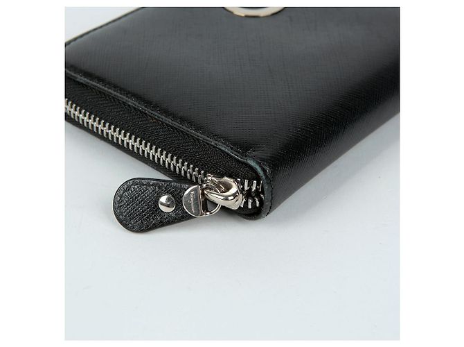 Salvatore Ferragamo Cartera larga Gancini Negro - vista 7