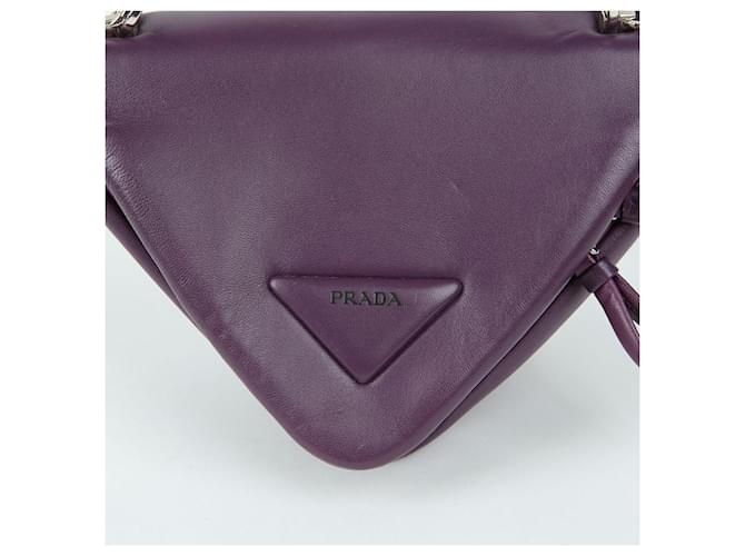 Prada Bolso de hombro triangular Púrpura - vista 3