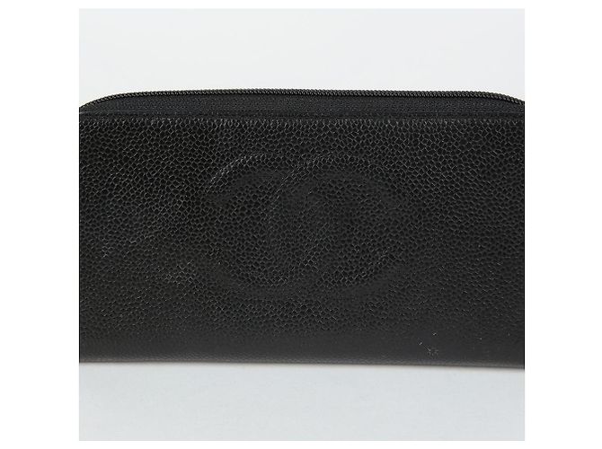 Timeless Chanel Cartera larga atemporal de piel de caviar Negro - vista 2