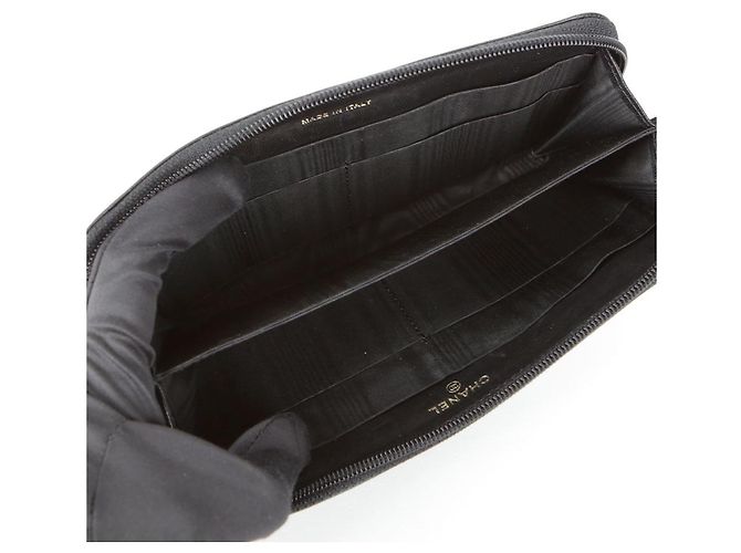 Timeless Chanel Cartera larga atemporal de piel de caviar Negro - vista 8