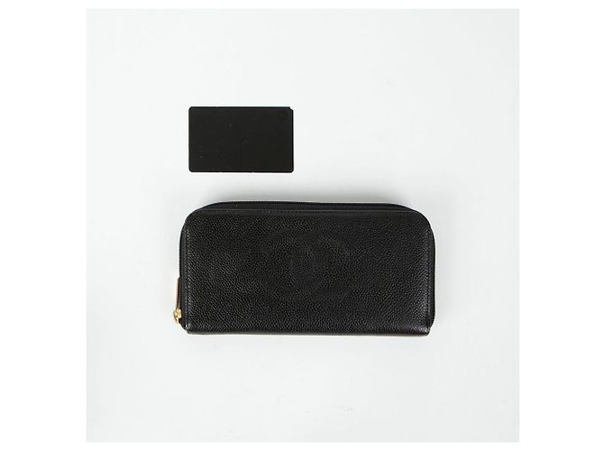 Timeless Chanel Cartera larga atemporal de piel de caviar Negro - vista 9