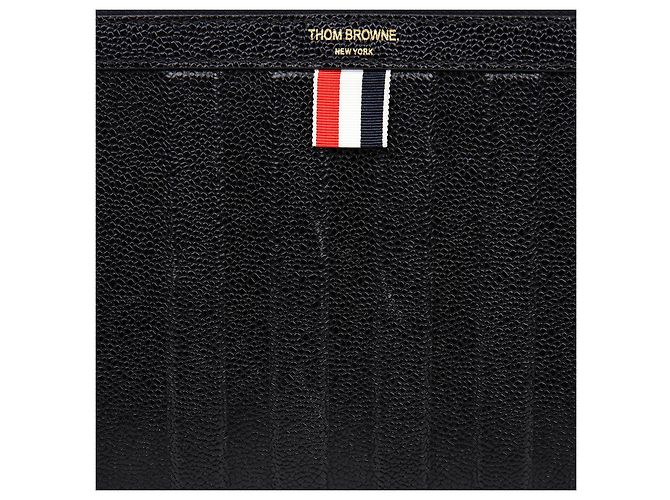 Thom Browne Clutch Pequeño Debossed Negro - vista 2