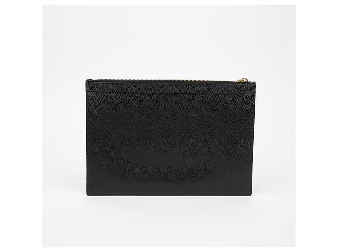 Thom Browne Clutch Pequeño Debossed Negro - vista 3