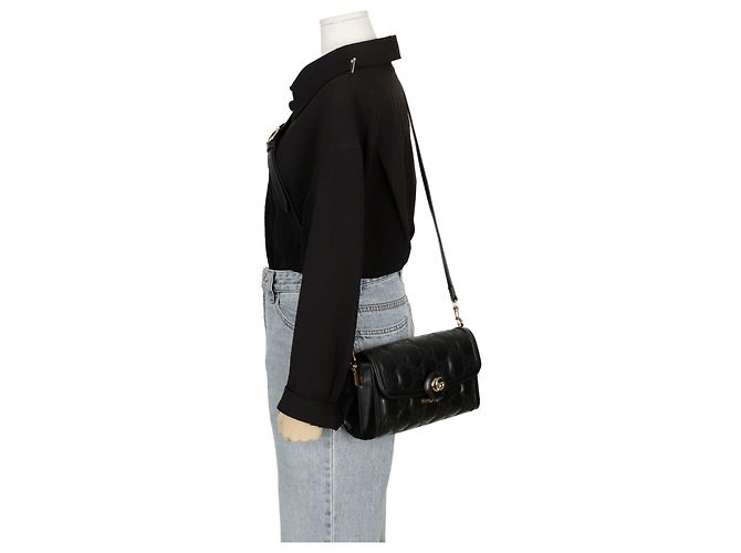 Gucci Borsa a spalla incrociata piccola matelassé Nero - vista 10