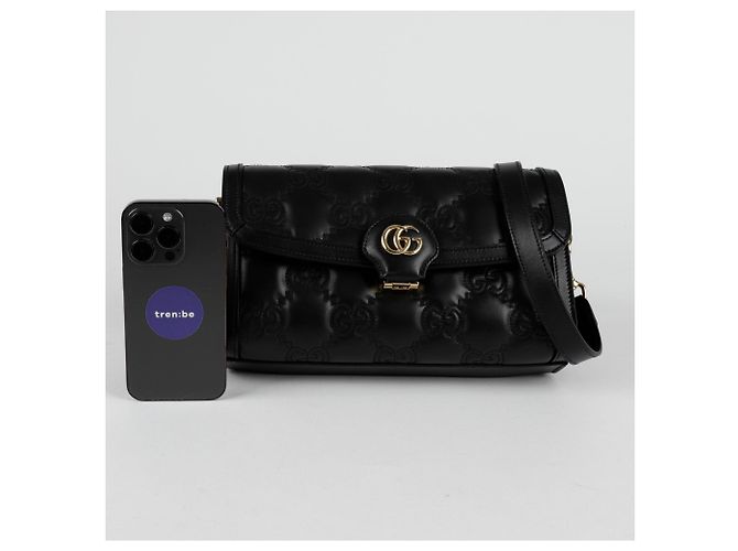 Gucci Borsa a spalla incrociata piccola matelassé Nero - vista 7
