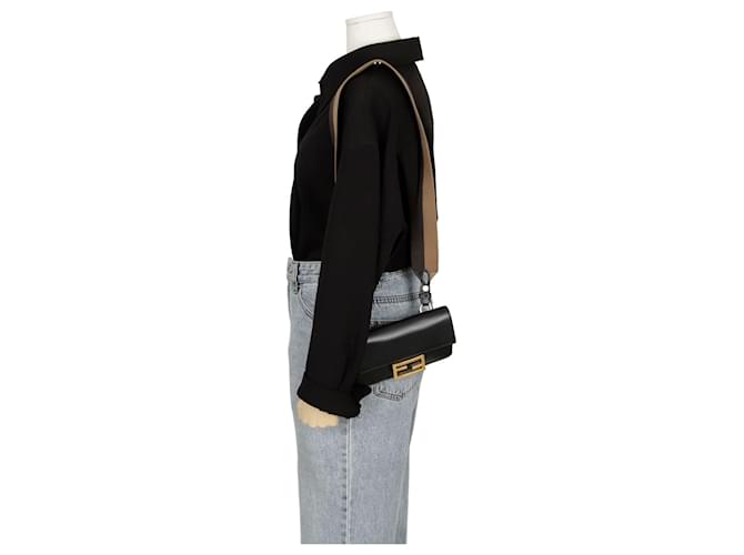 Fendi Mini borsa a spalla Baguette Nero - vista 10
