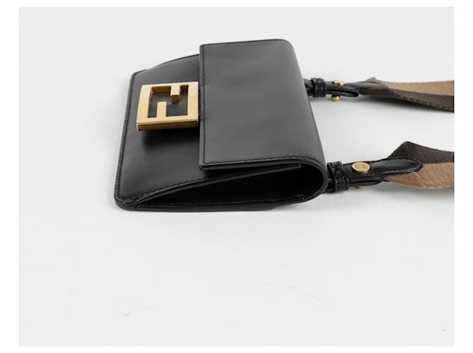 Fendi Mini borsa a spalla Baguette Nero - vista 6