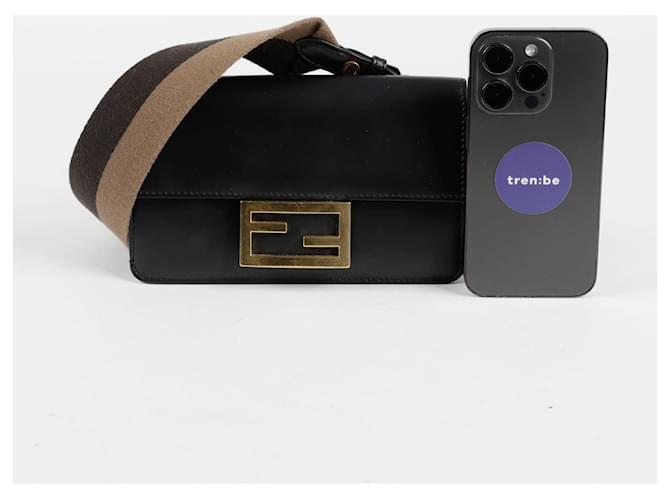 Fendi Mini borsa a spalla Baguette Nero - vista 7
