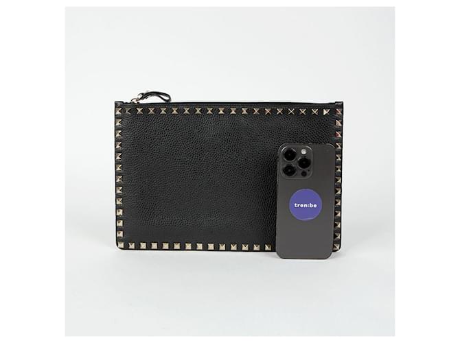 Valentino Clutch Rockstud Nero - vista 7