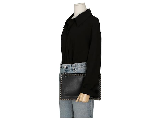 Valentino Clutch Rockstud Nero - vista 9