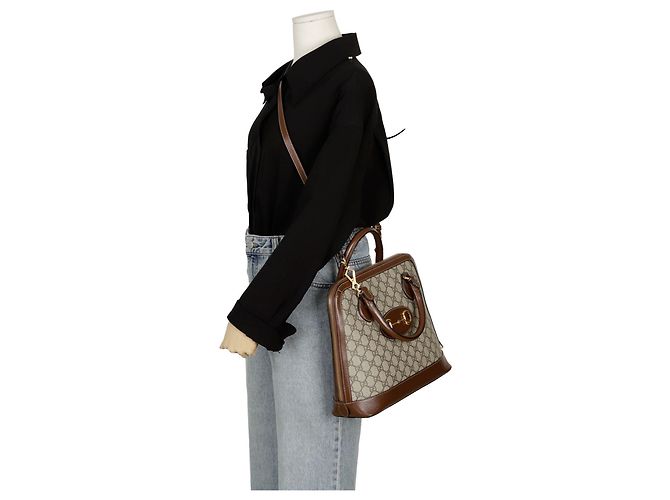 Gucci Medium Horsebit Schultertasche Braun - Ansicht 9