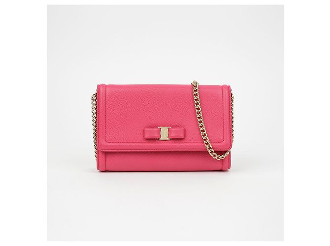 Salvatore Ferragamo Borsa a tracolla Bara Genie Rosa - vista 2