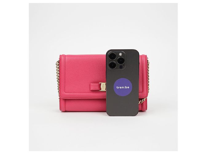Salvatore Ferragamo Borsa a tracolla Bara Genie Rosa - vista 6