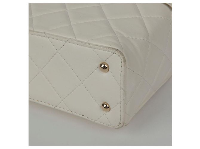 Chanel Borsa a spalla con catena e pattina con logo CC Bianco - vista 12