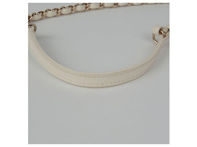 Chanel Borsa a spalla con catena e pattina con logo CC Bianco - vista 15