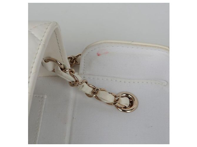 Chanel Borsa a spalla con catena e pattina con logo CC Bianco - vista 18