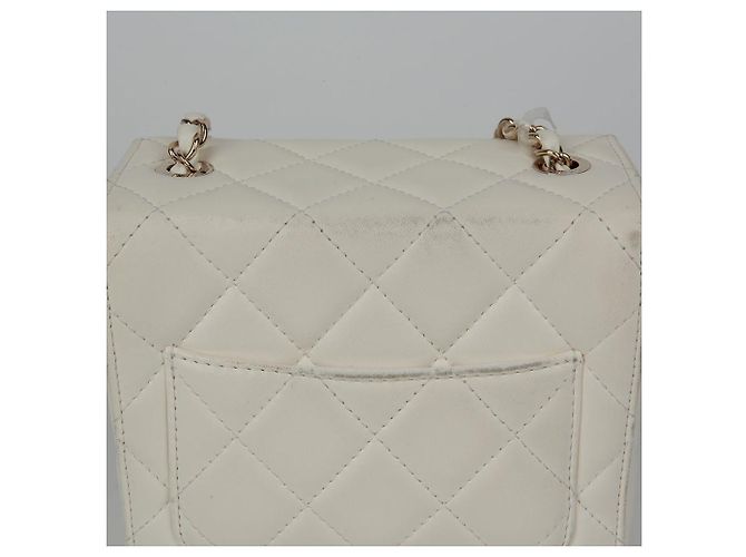 Chanel Borsa a spalla con catena e pattina con logo CC Bianco - vista 5