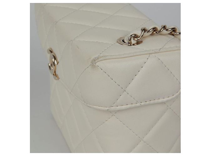 Chanel Borsa a spalla con catena e pattina con logo CC Bianco - vista 9