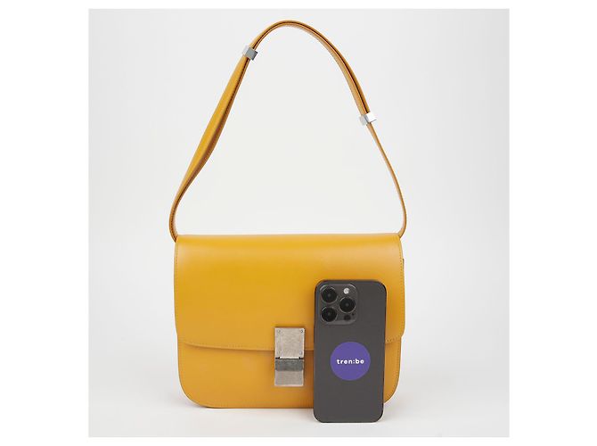 Classic Box Céline Klassische Box Medium Schultertasche Gelb - Ansicht 12