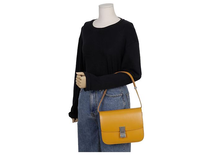 Classic Box Céline Klassische Box Medium Schultertasche Gelb - Ansicht 16
